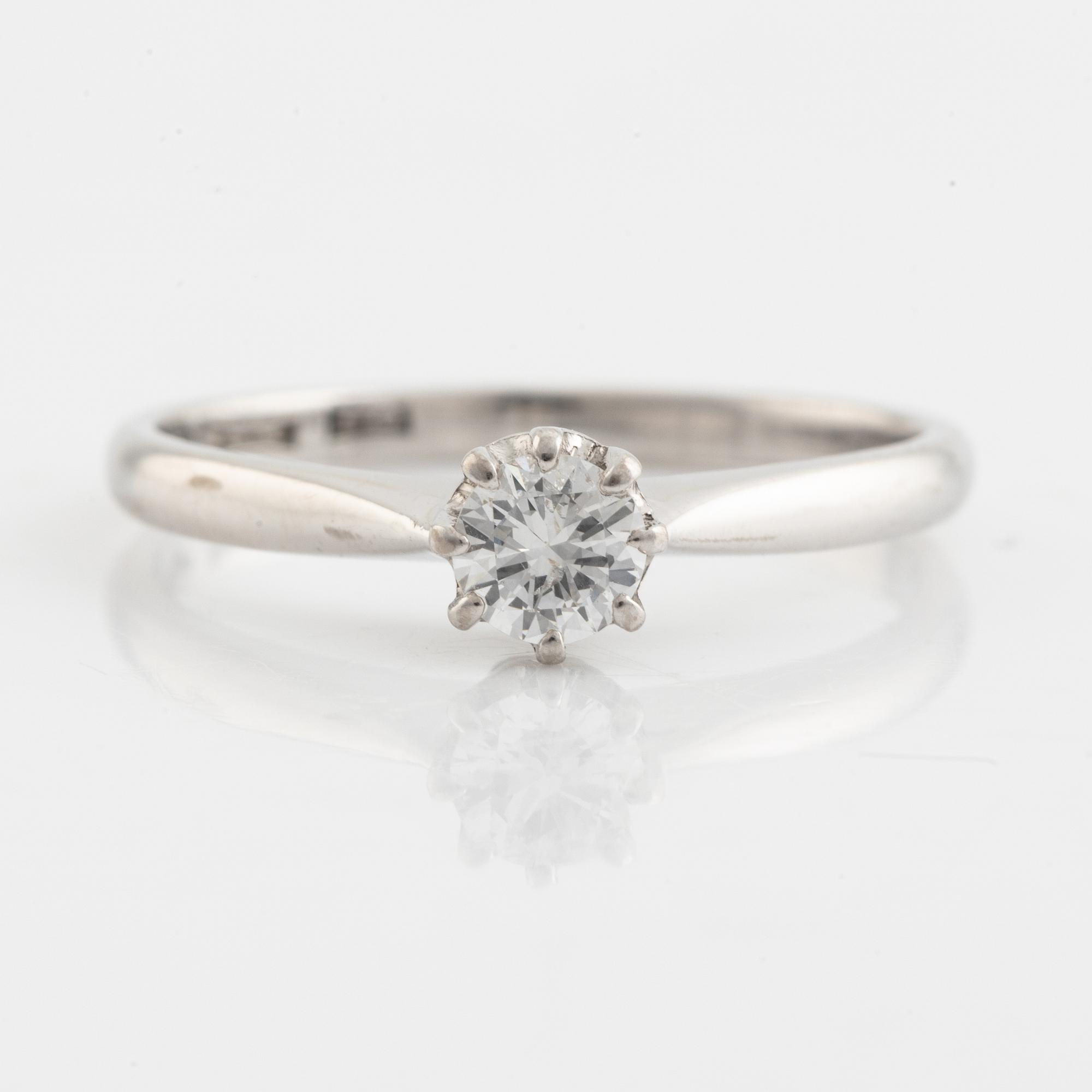 Brilliant cut diamond ring.