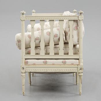 A Swedish Gustavian sofa, late 18th century.