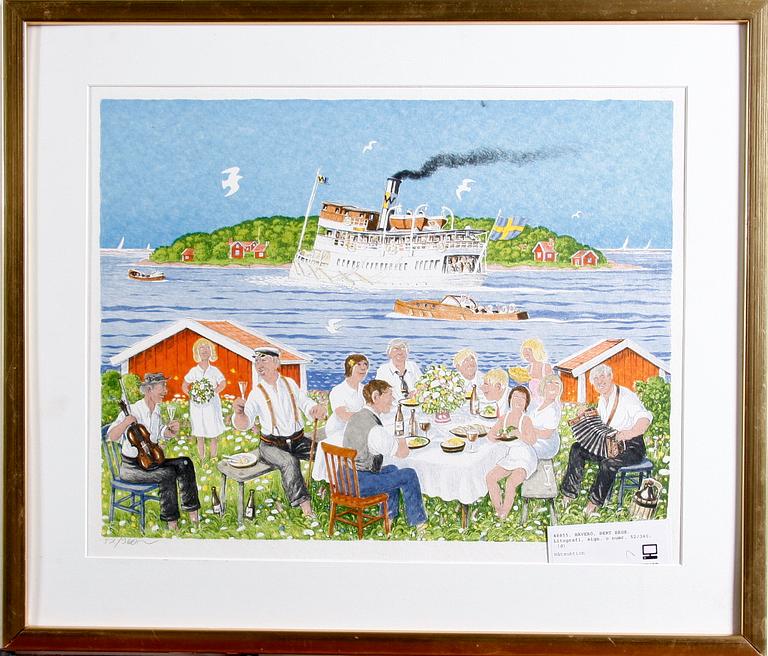 HÄVERÖ, BERT HÅGE. Litografi, sign. o numr. 52/360.