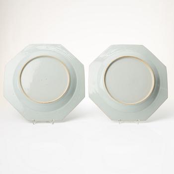 Fat, ett par, kompaniporslin. Qingdynastin, Qianlong (1736-95).