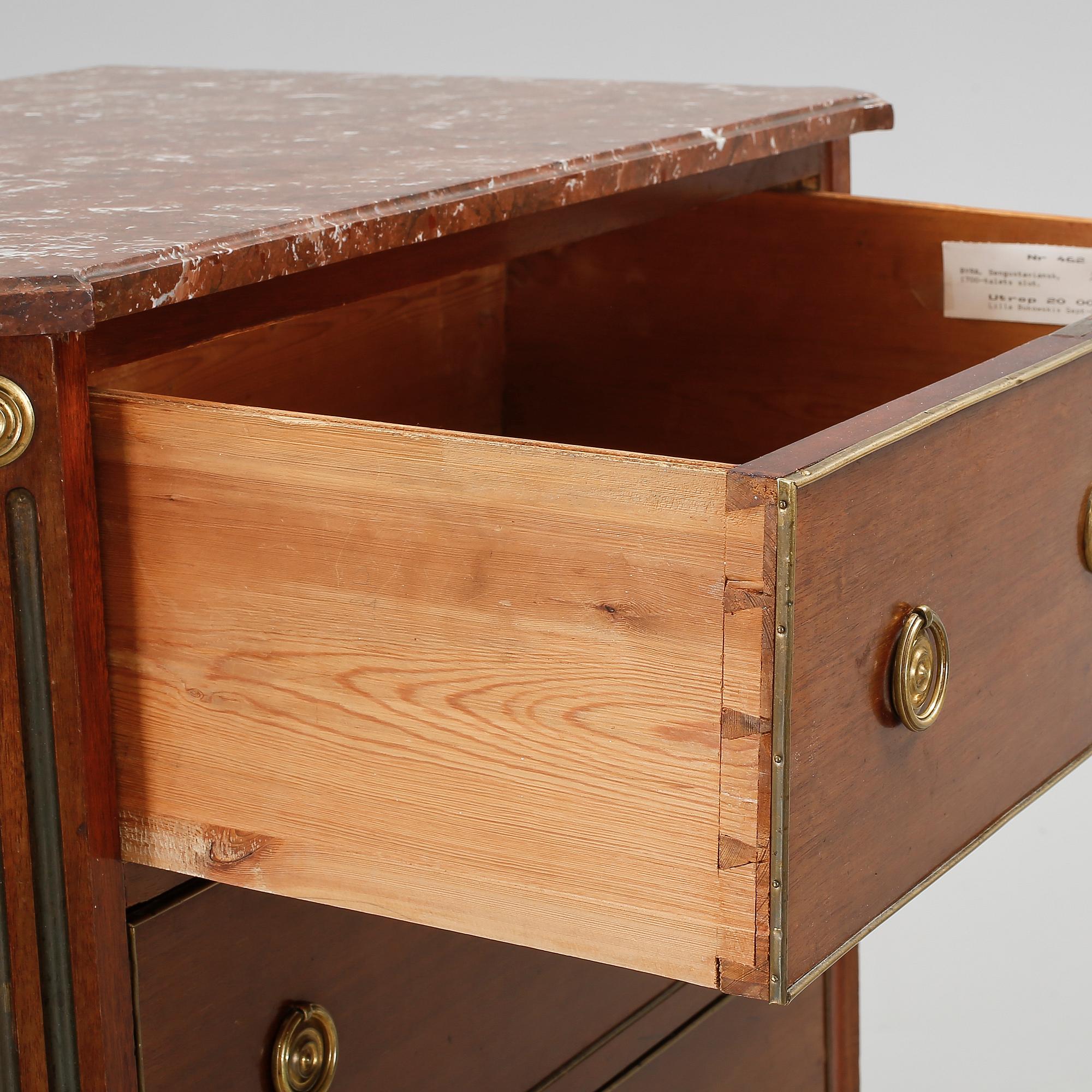 BYRÅ, sengustaviansk, omkring år 1800.
