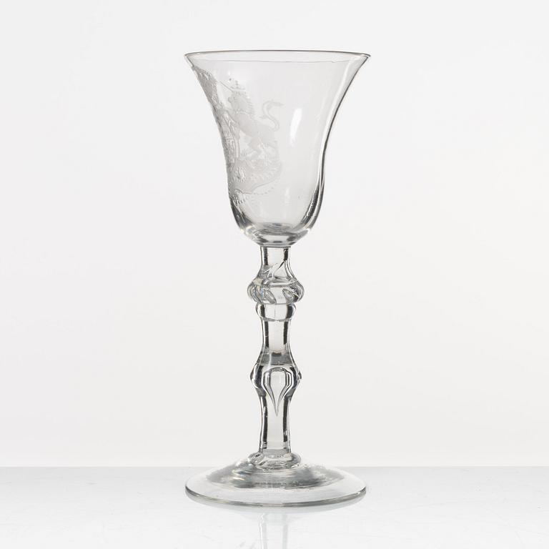 Pokalglas, engelska riksvapnet, England, 1800-tal.