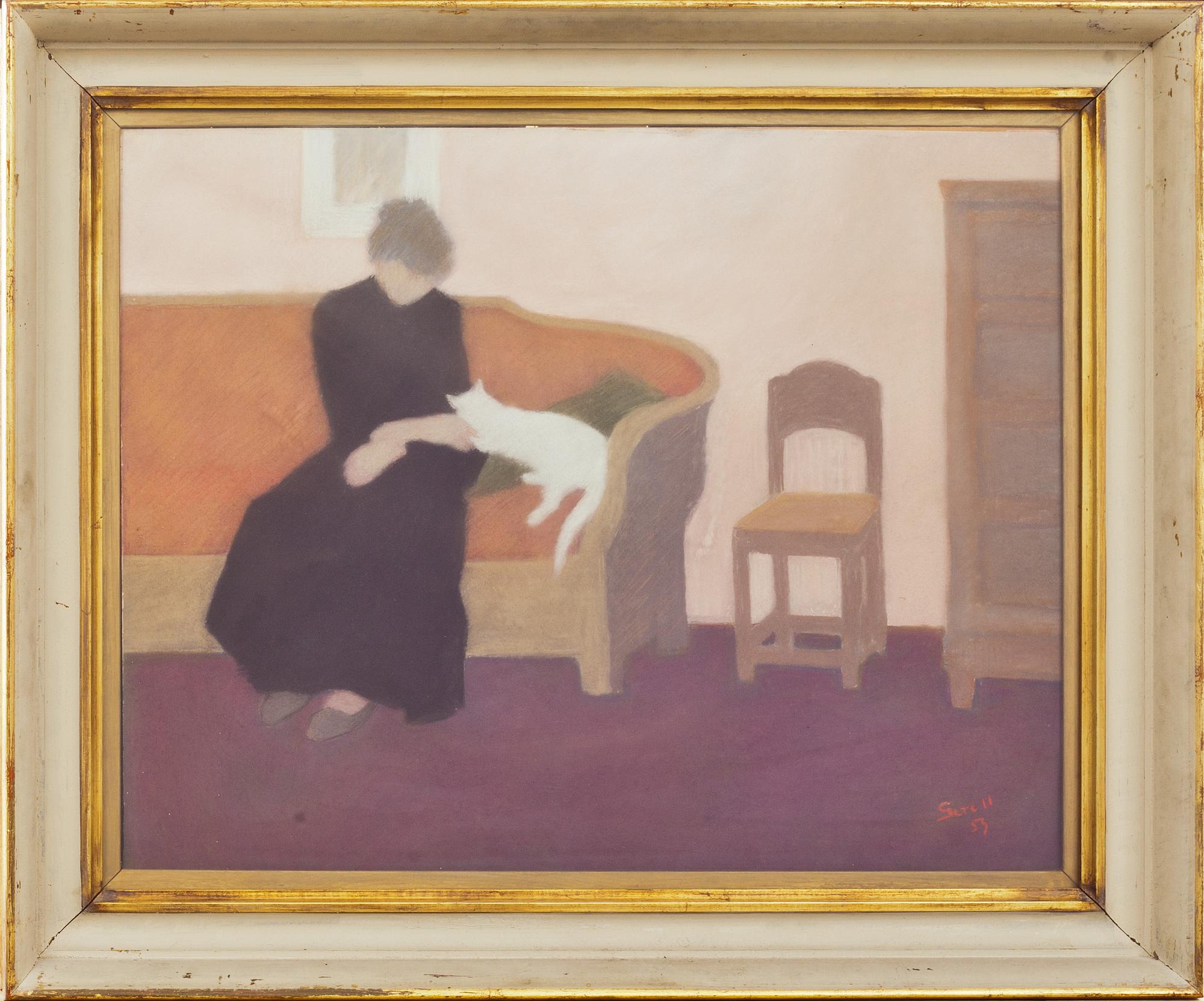 GRETA GERELL, pastell, signerad och daterad -53.