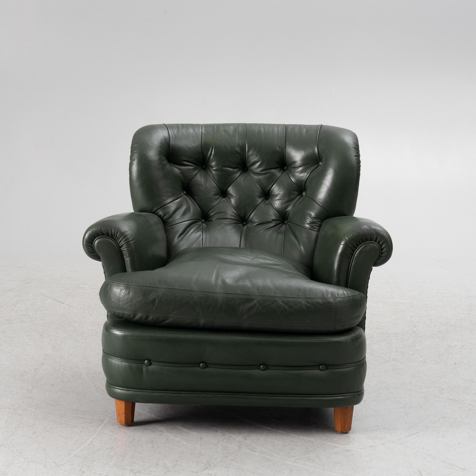 Josef Frank, fåtölj, modell 568, Firma Svenskt Tenn, 1900-talets mitt.