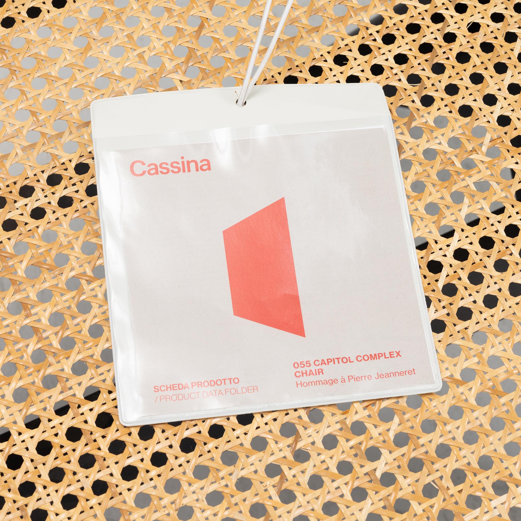 Pierre Jeanneret, four '005 Capitol Complex' chairs, Cassina.