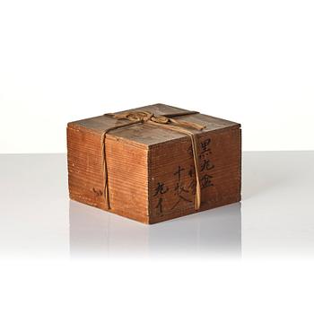 A Japanese lacquer tray and three Japanse wooden boxes.
