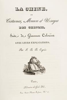 BOK, "La Chine ou Costumes, Moeurs et Usages des Chinois" JBB. Eyries, Paris troligen 1822.