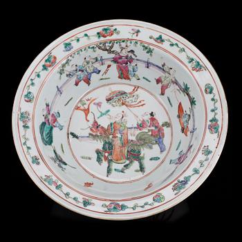 HANDFAT, porslin. Kina. Sen Qing. 1800/1900-tal.