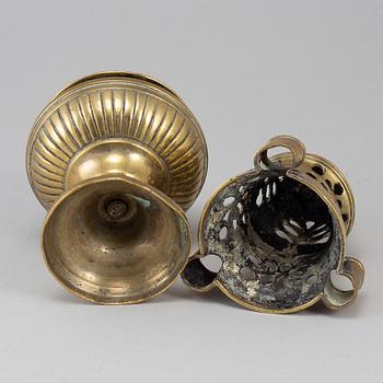 RÖKELSEKAR, mässing, 1700-tal.