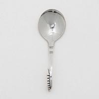 Georg Jensen, a sterling silver serving spoon, Denmark 1933-44.