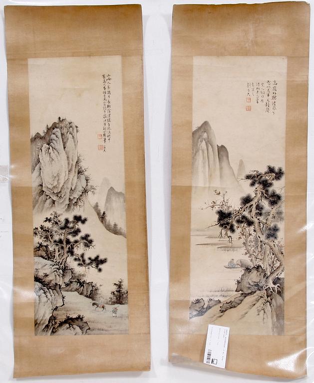 BILDRULLAR, 2 st, papper, Kina 1900-tal.