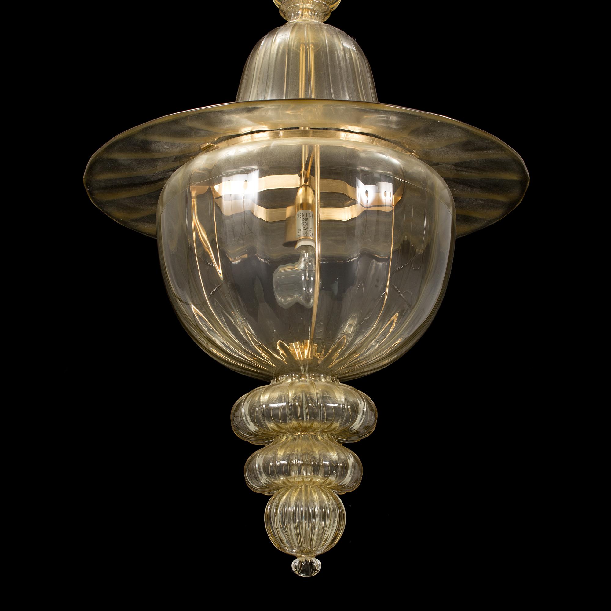 NAPOLEONE MARTINUZZI, a "Doge" ceiling light by Venini Italy, designed 1925-1930.