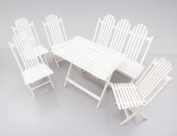 TRÄDGÅRDSMÖBLER, 6 delar, 1900-talets första hälft.