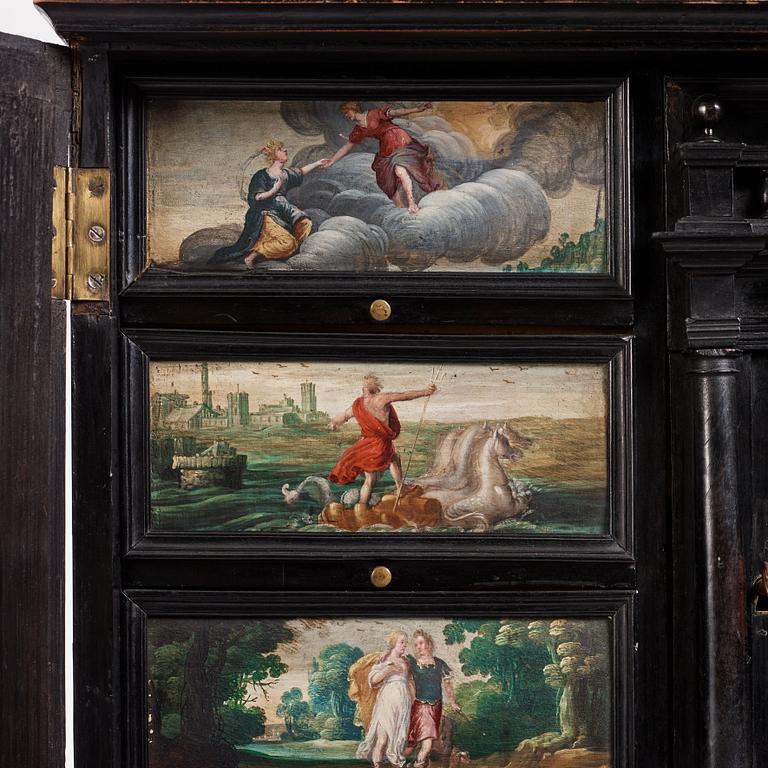 A Baroque landscape cabinet, presumably Flemish, second half of the 17th century.