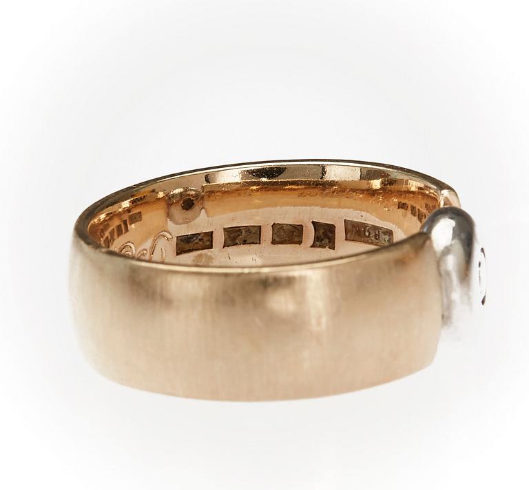 RING, med briljantslipad diamant, ca 0.10 ct.