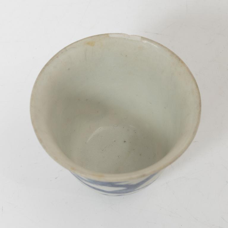 Vinkopp, porslin. "Hatcher cargo", 1600-tal.