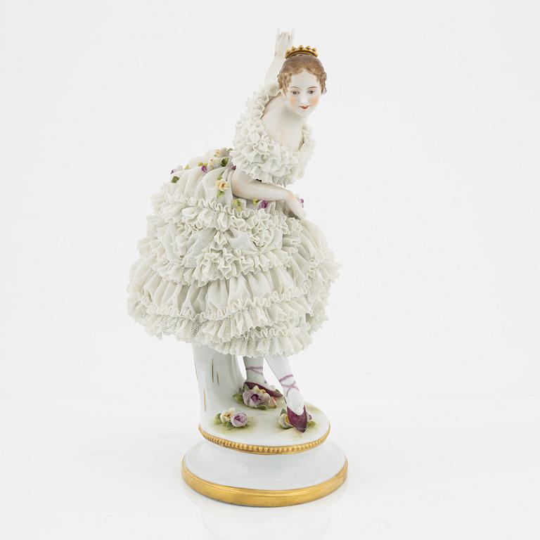 Figurin, porslin, Rudolstadt Volkstedt, Tyskland, 1900-talets mitt.