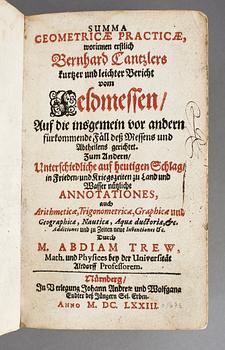 M.ABDIAM TREW, Summa Geometricae Practicae, Nürnberg 1673.