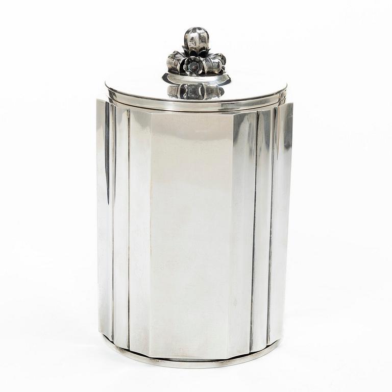 A sterling silver cigarett jar, Borgila, Stockholm, Sweden, 1951.