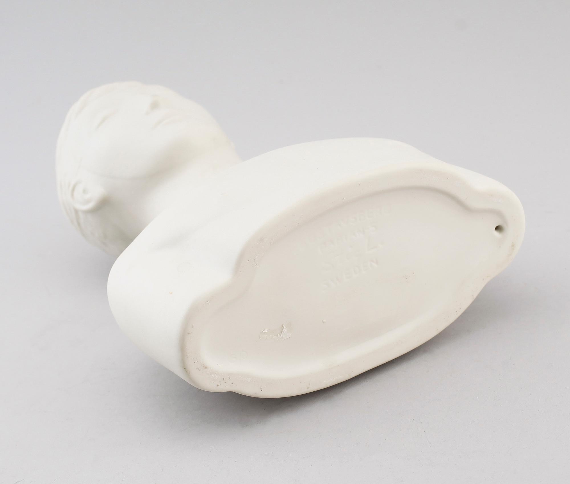 FIGUR, parian, "Mannen med masken", ur serien Figurin, Stig Lindberg, Gustavsberg.