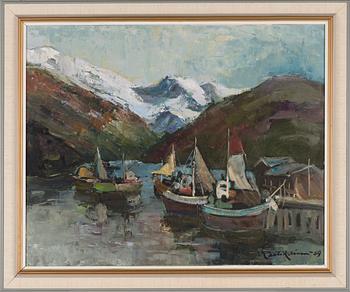 Orvo Raatikainen, öljy kankaalle, signeerattu ja päivätty -69.