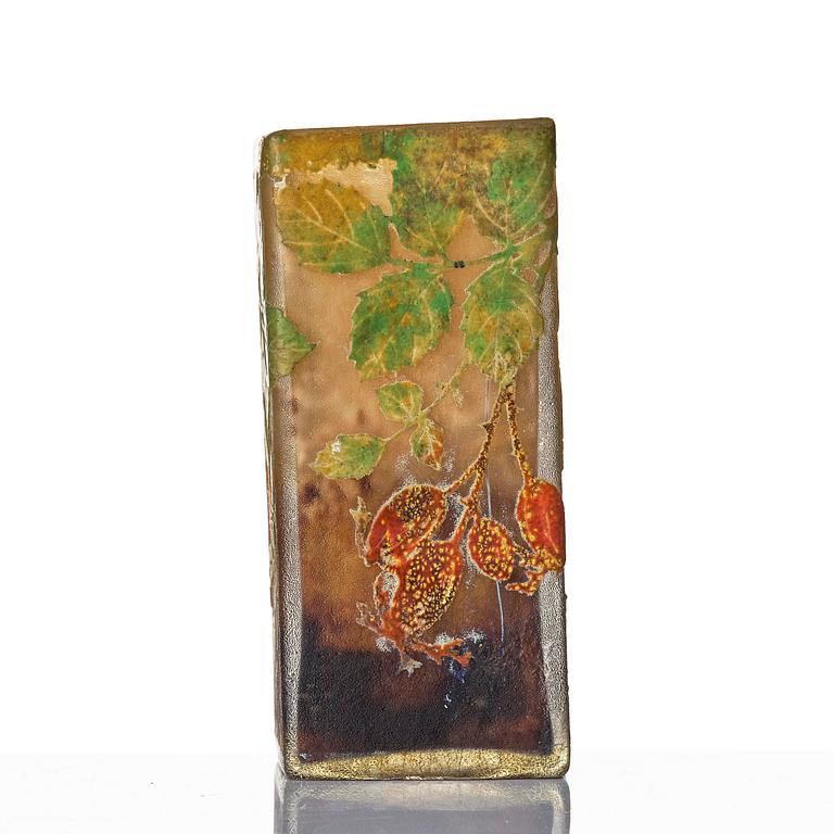 Daum Frères, a set of two Art Nouveau cameo glass vases, Nancy, France.