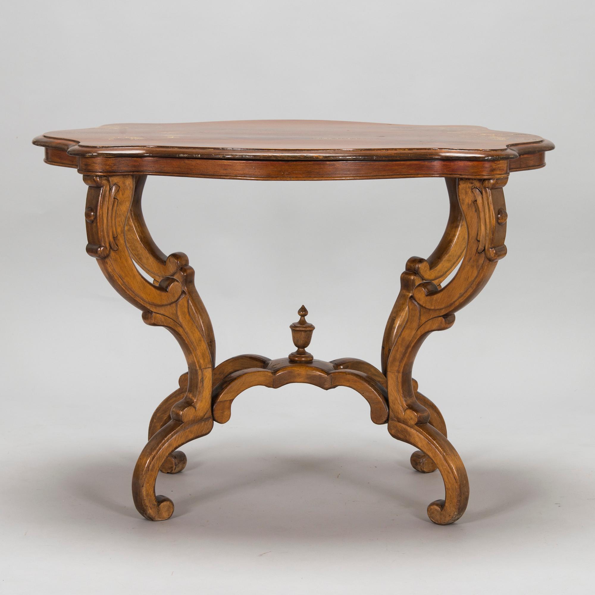 Neo-rococo table, late 19th century.