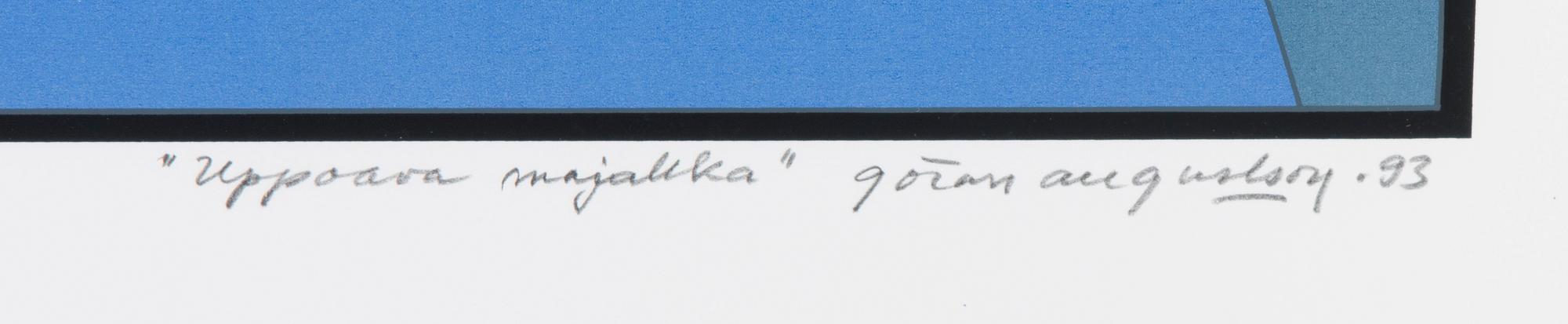 GÖRAN AUGUSTSON, serigrafi, signerad, daterad -93 och numrerad 54/120.