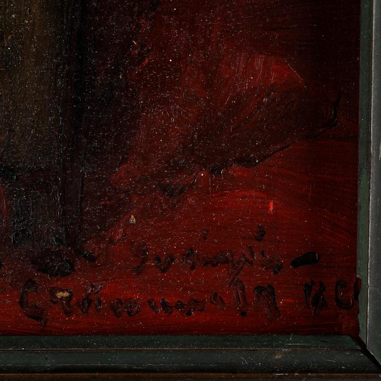 BÉLA IVÁNYI GRÜNWALD, olja på pannå, signerad.