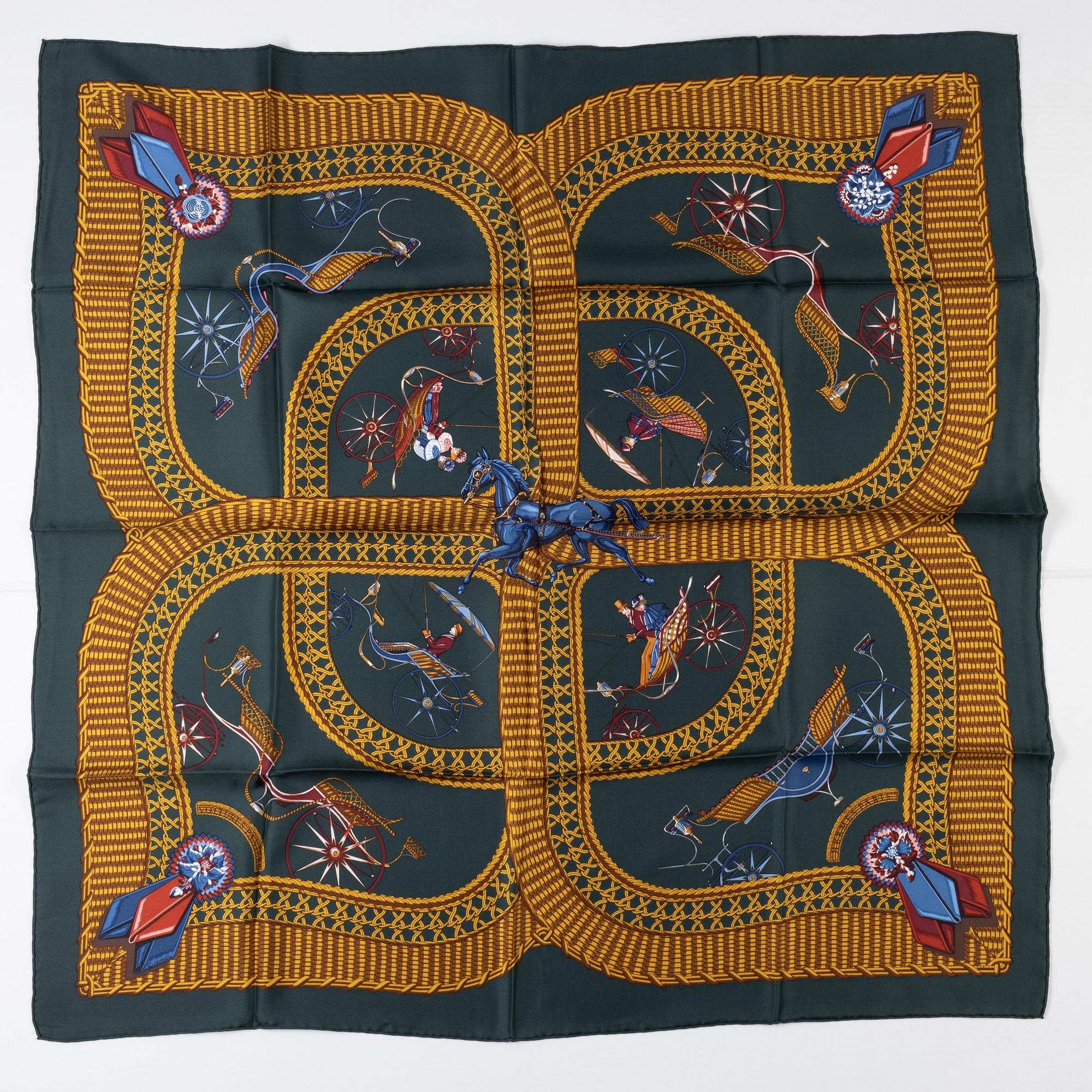 Hermès, scarf, "Voitures Paniers".