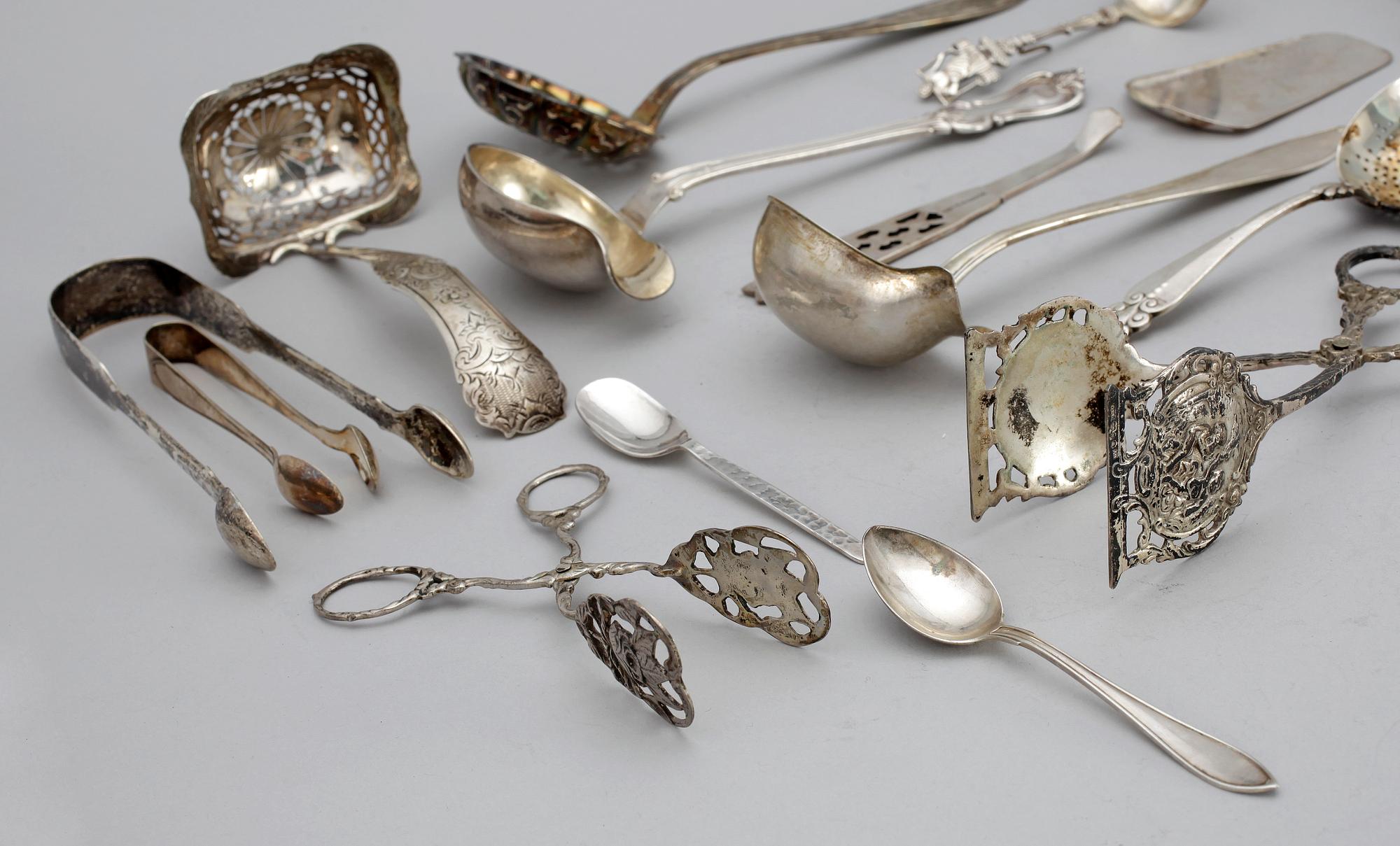PARTI BESTICK, 27 delar, silver. Total vikt 684g.
