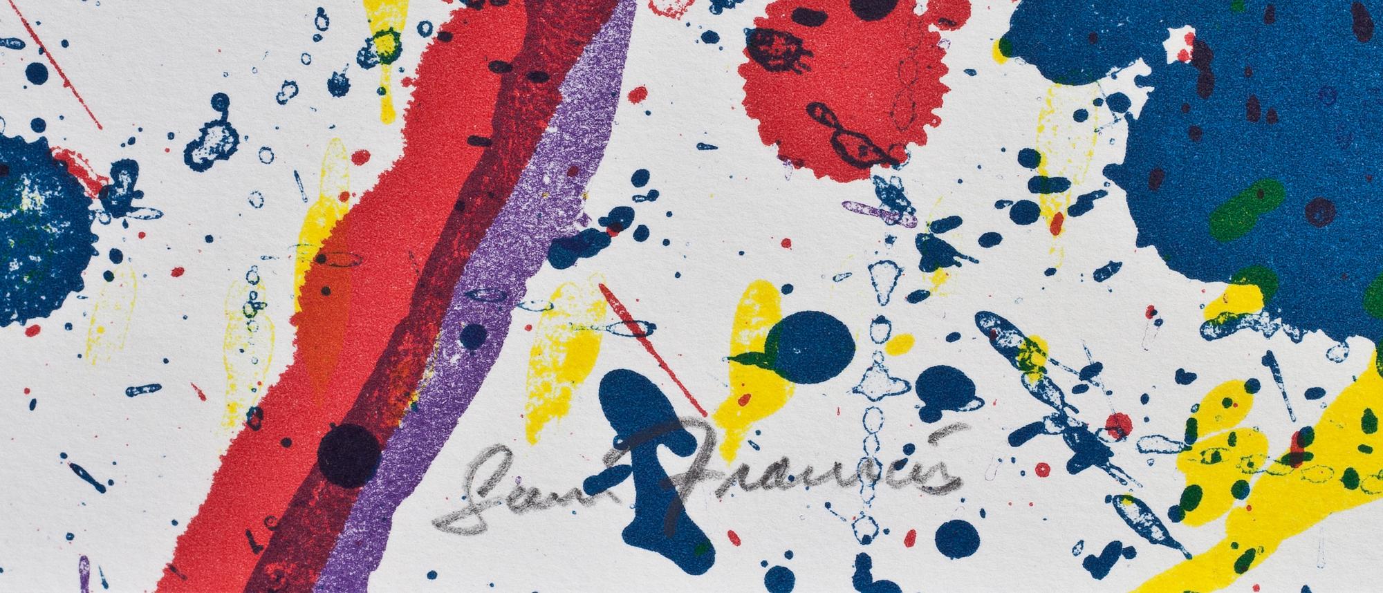 SAM FRANCIS, färglitografi, signerad och numrerad 14/100.