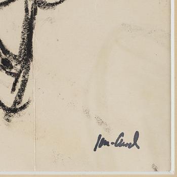 John Jon-And, 2 pieces, pastel on paper, signed with stamp and lithograph, 1922, signed with stamp. (2).