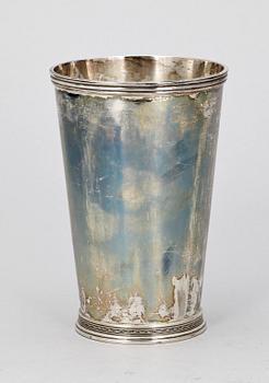 BÄGARE, silver, Carlman Silversmide AB, Stockholm, 1959. Vikt ca 557 g.