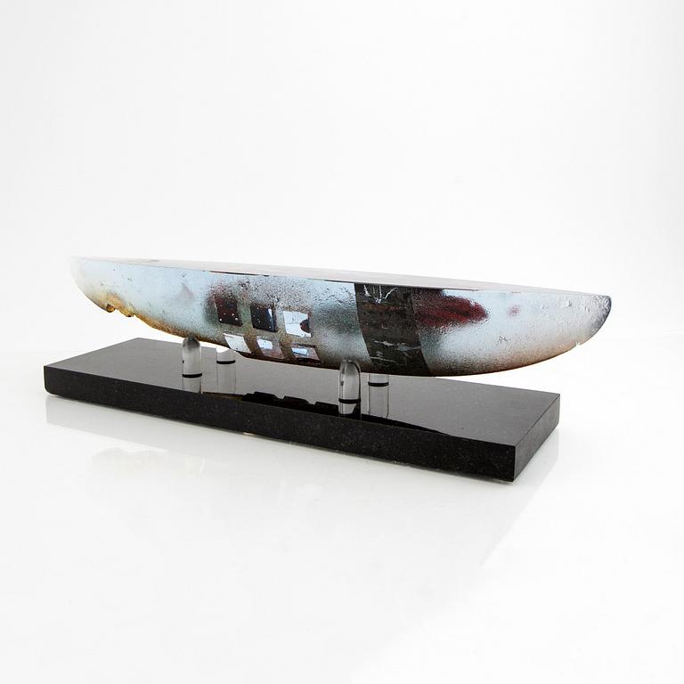 Bertil Vallien, a signed Unique boat sculpture.