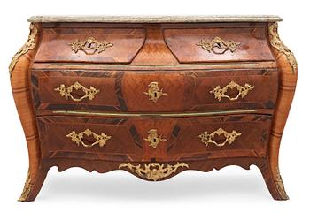 A Swedish Rococo 18th century commode in the manner of J Neijber.