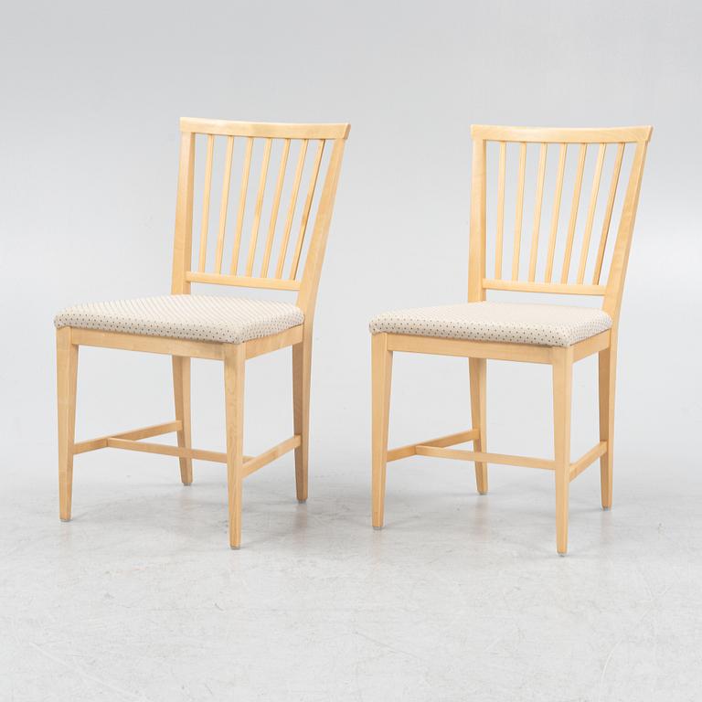 Carl Malmsten, six birch 'Vardags' chairs. Stolab 2006.