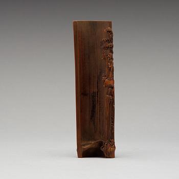 A bamboo armrest, Qing dynasty, 19th Century.