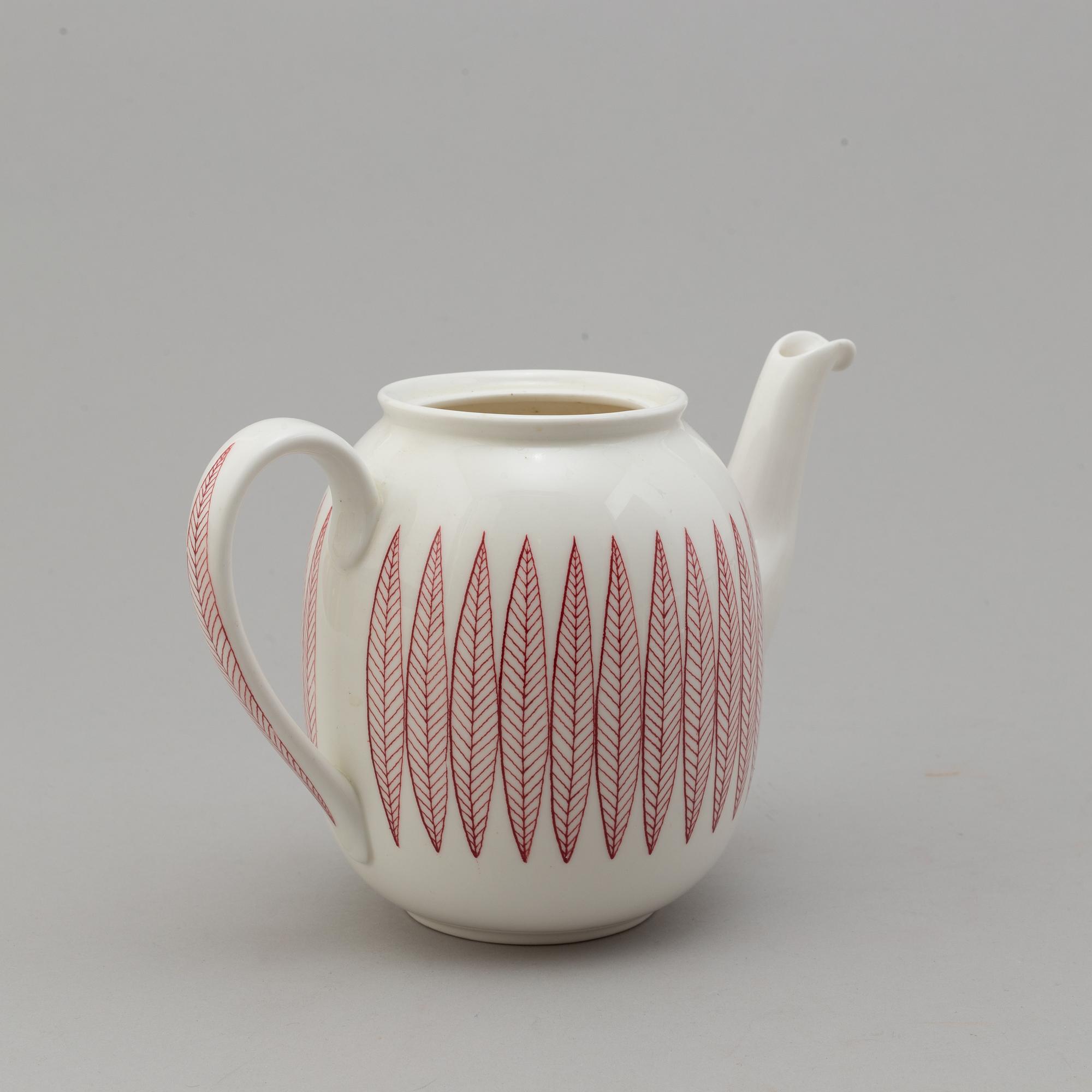 STIG LINDBERG, kaffeservis, 15 delar, porslin, "Salix", Gustavsberg.