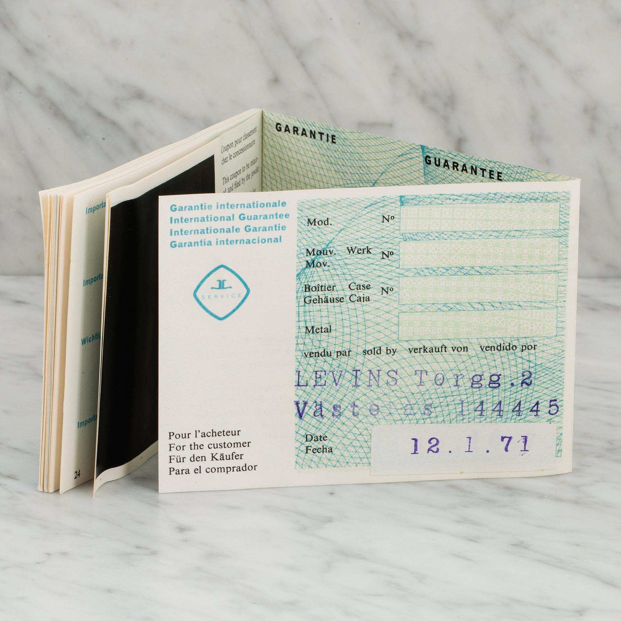 JAEGER LeCOULTRE, wristwatch, 34.5 mm.