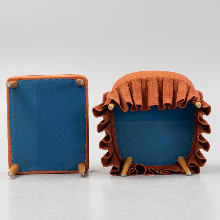 Carl Malmsten, a "Husmor" armchair with a "Farmor" ottoman, Sweden.