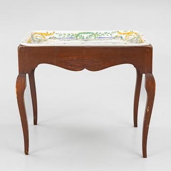 A Swedish rococo tea table with an associated top, 18th and 20th century.