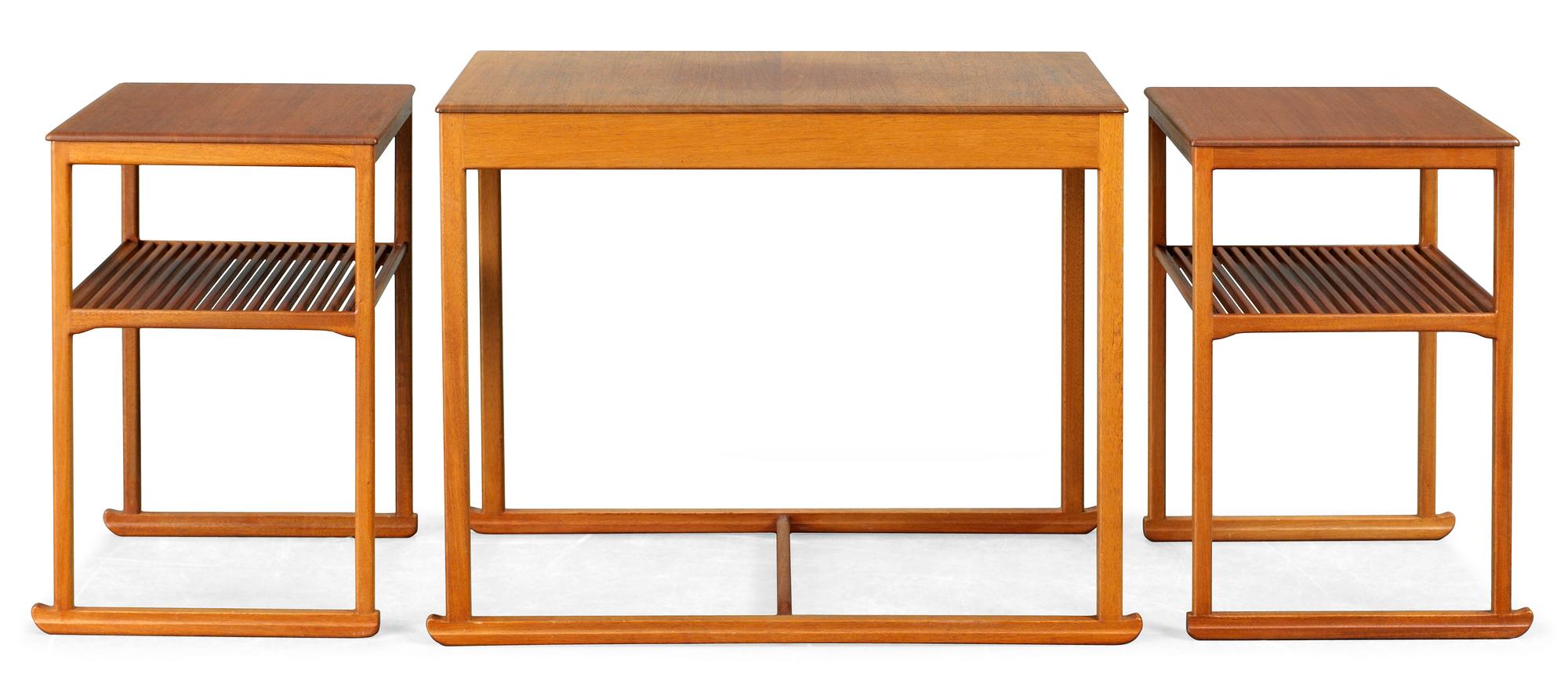 A Carl Malmsten set of 3 nesting tables "Släden" (The Sledge).