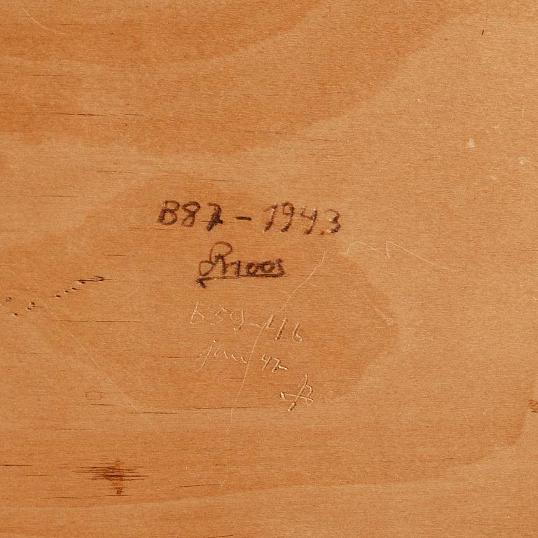 Peder Moos, an oak table, executed by cabinetmaker Peder Moos, Denmark, 1943.