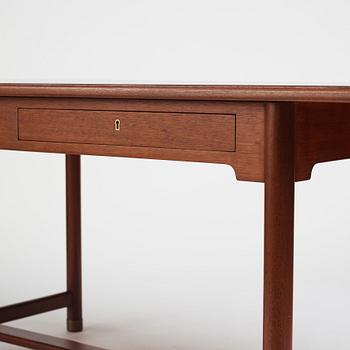 Mogens Koch, an important free standing mahogany desk by N.C. Jensen Kjær, Denmark 1930's.