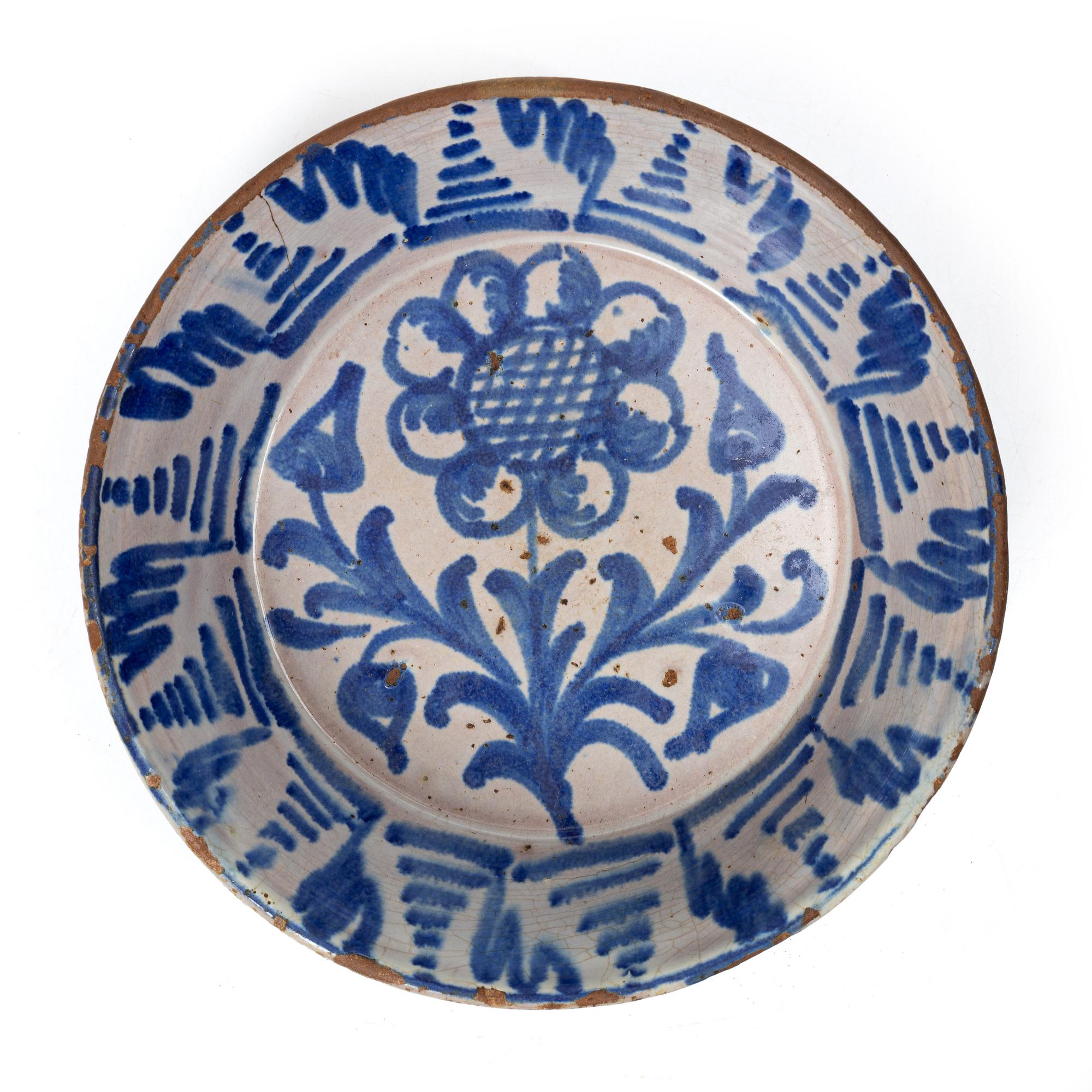 A bowl, faience, Spain, 19th century.