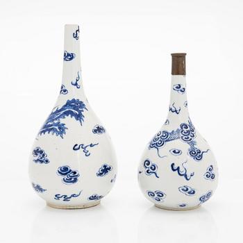 Two Chinese bottles, late Qing dynasty.
