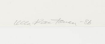 Ulla Rantanen, litografi, signerad och daterad -86, numrerad 66/100.