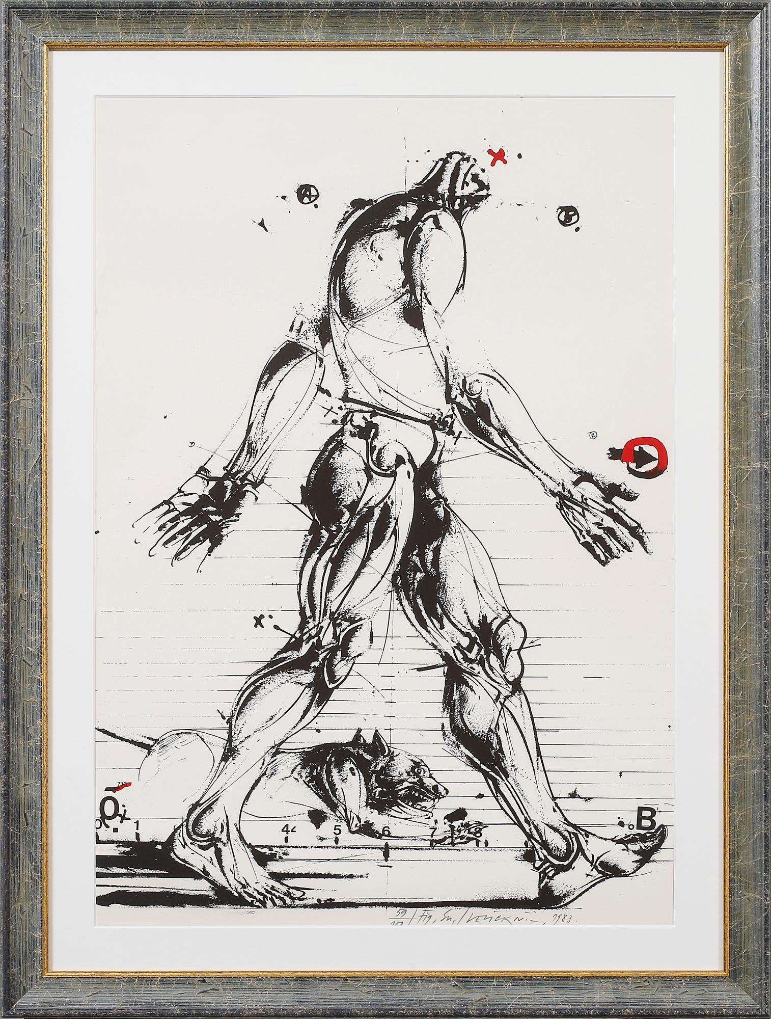 VLADIMIR VELICKOVIC, färglitografi, signerad och numrerad 59/100? och daterad 1983.