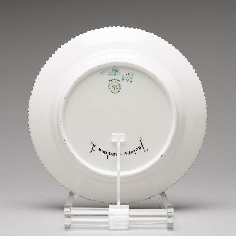 ASSIETTER, 12 stycken, porslin. "Flora Danica", Royal Copenhagen, Danmark, 1900-tal.